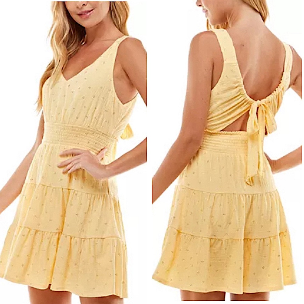 City Studio Yellow Sleeveless Dress